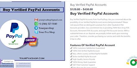 Where can I buy a verified PayPal account with money