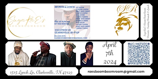 Primaire afbeelding van Suga Rae's Boom Boom Room present:  Comedy Sunday Brunch and Lunch Event