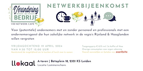 VIB Netwerk Café | Vrijdag 19 april 2024 | 9:30 - 12:00 uur