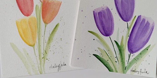 Imagem principal de Spring Tulip Watercolor Class with Haley Jula