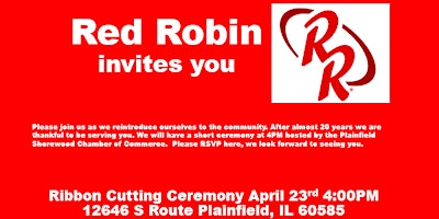 Image principale de Red Robin - Ribbon Cutting Ceremony