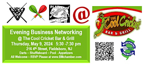 Immagine principale di FREE  "Cool Cricket" Evening Business Networking 