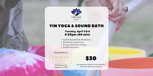 Immagine principale di Yin Yoga & Sound Bath at TRAINE 