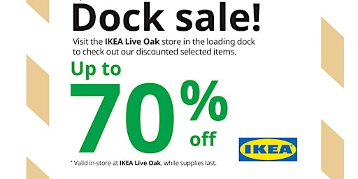 Imagem principal do evento Dock Sale at IKEA Live Oak