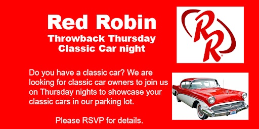 Throwback Thursday Classic Car night primary image