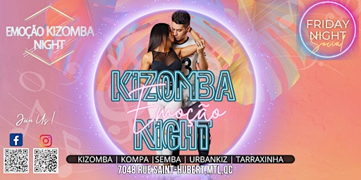 Image principale de Emoção Kizomba Night, your Friday saida