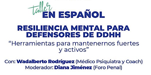 Primaire afbeelding van Salud Mental para Defensores de DDHH