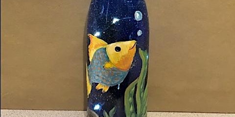 PAINT NIGHT "UNDER THE SEA" LIGHTED BOTTLE primary image