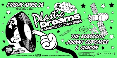 Primaire afbeelding van Plastic Dreams w/ The Burnouts, Chacón & Johnny Cupcakes