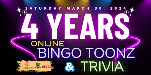 4 YEARS of Trivia & Bingo Toonz primary image