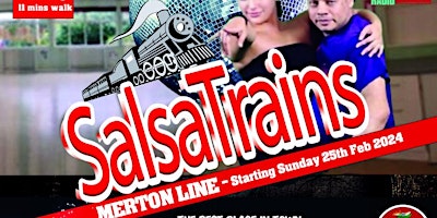 Primaire afbeelding van SalsaTrain's Merton Line Weekly Sunday Bachata & Salsa classes & dancing