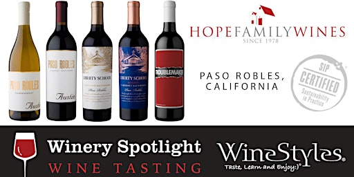 Imagem principal do evento Winery Spotlight Tasting Event: Hope Family Wines