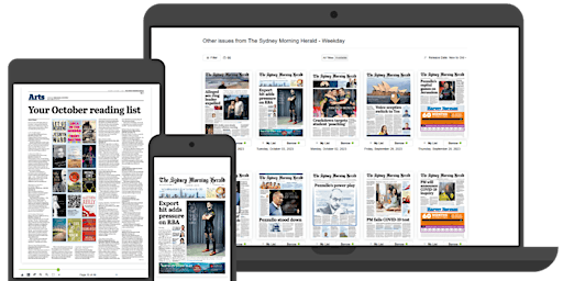 Sydney Morning Herald  & Sun-Herald now available online  primärbild