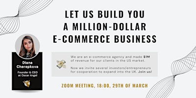 Primaire afbeelding van Let us build you a million-dollar e-commerce business