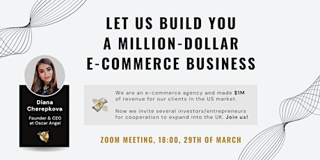Let us build you a million-dollar e-commerce business