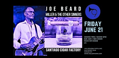 Immagine principale di Smoke, Bourbon & Blues w/Joe Beard, Miller & The Other Sinners 