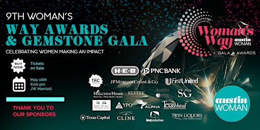 Imagem principal do evento 9th Annual Woman’s Way Business Awards & Gemstone Gala