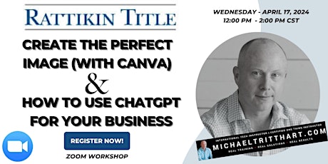 Create with Canva & How to Use ChatGPT for Your Business | via Zoom!