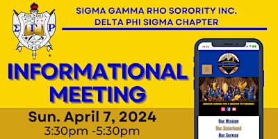 Imagen principal de Sigma Gamma Rho Sorority Informational Meeting