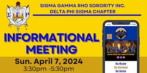 Primaire afbeelding van Sigma Gamma Rho Sorority Informational Meeting