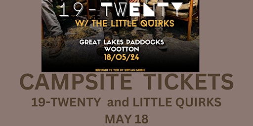 CAMPSITE - 19- TWENTY and LITTLE QUIRKS primary image