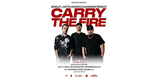 Imagem principal do evento Altered Thurzdaze: Carry the Fire Tour w/Bensley, Justin Hawkes, & Kumarion