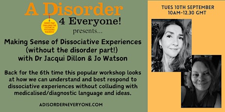Making Sense of Dissociative Experiences  (without the 'Disorder' part!) primary image