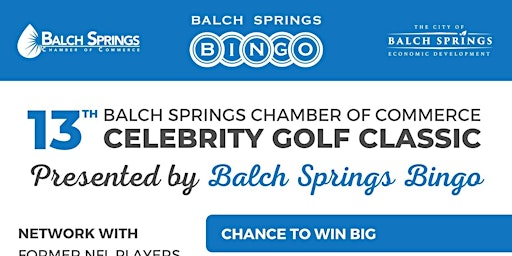 Primaire afbeelding van 13th Annual Balch Springs Chamber Celebrity Golf Classic Volunteers