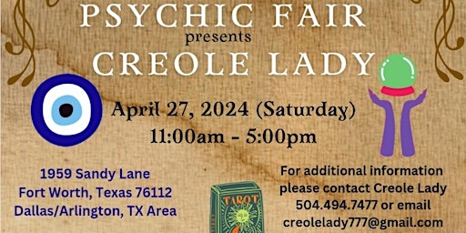 Primaire afbeelding van Psychic Fair by Creole Lady