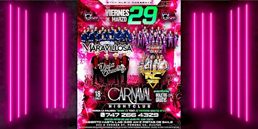 Friday Night Marzo 29 Con Banda, Norteño, Y Reggaeton at Carnaval  primärbild