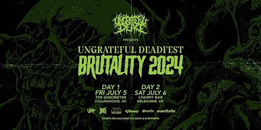 Imagen principal de Ungrateful Dead Fest - Brutality 2024 DAY 2, Cherry Bar, SAT JULY 6