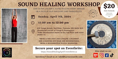 Sound Healing Workshop for Groups