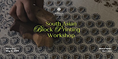 Imagen principal de South Asian Block Printing Workshop: Make your own Tote-bag!