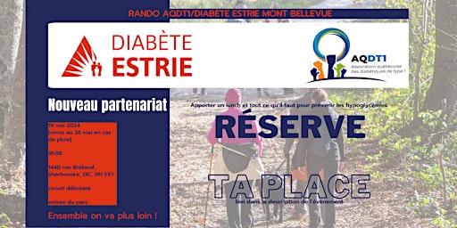 Rando AQDT1/Diabète Estrie - Mont Bellevue primary image