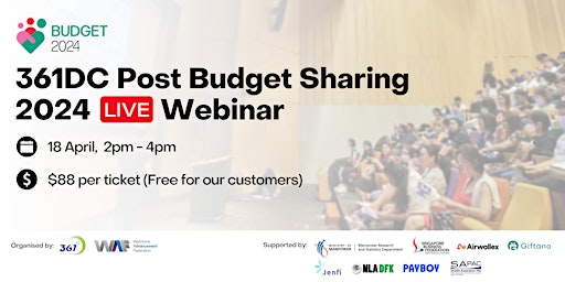 Hauptbild für 361DC Post Budget Sharing 2024 -  Live Webinar