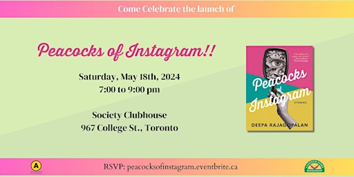 Book Launch for PEACOCKS OF INSTAGRAM by Deepa Rajagopalan primary image