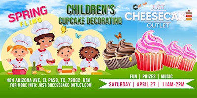 Primaire afbeelding van JUST CHEESECAKE OUTLET SPRING FLING CHILDREN'S CUPCAKE DECORATING EVENT