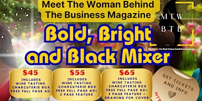 Imagem principal de Meet The Woman Behind The Business Magazine Bold, Bright, and Black Mixer