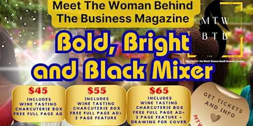 Imagen principal de Meet The Woman Behind The Business Magazine Bold, Bright, and Black Mixer
