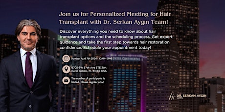 Joın us for Personalized Meeting for Hair Transplant!