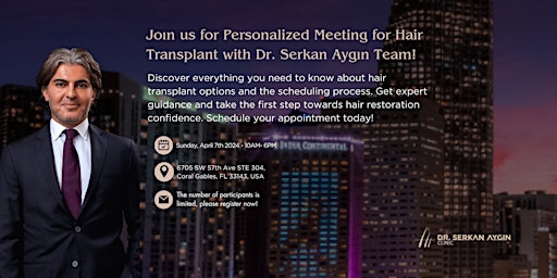 Joın us for Personalized Meeting for Hair Transplant! primary image