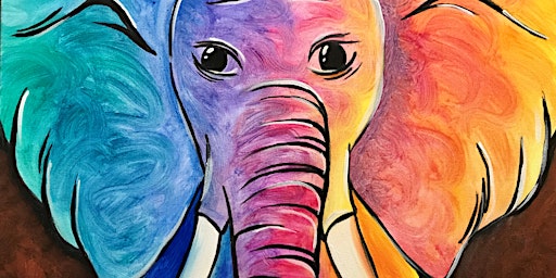 Prismatic Elephant - Paint and Sip by Classpop!™ primary image