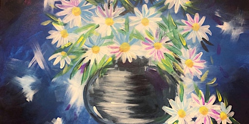 Daisies in Blue - Paint and Sip by Classpop!™ primary image