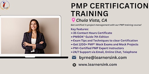 Imagem principal do evento PMP Exam Preparation Training Classroom Course in Chula Vista, CA