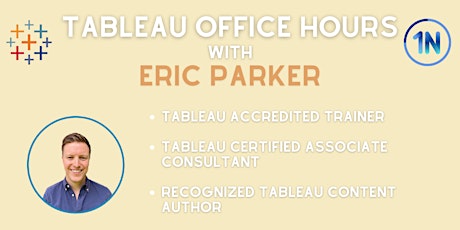 Tableau Office Hours with Eric Parker | Pacific Time