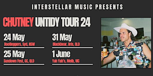 Imagem principal do evento Chutney 'Untidy Tour' live on the Yahs bandstand! SAT JUNE 1st