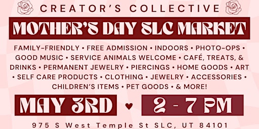 Image principale de Creator's Collective Mother's Day SLC Market