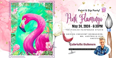 Imagen principal de Paint & Sip Party - Pink Flamingo  - May 24, 2024