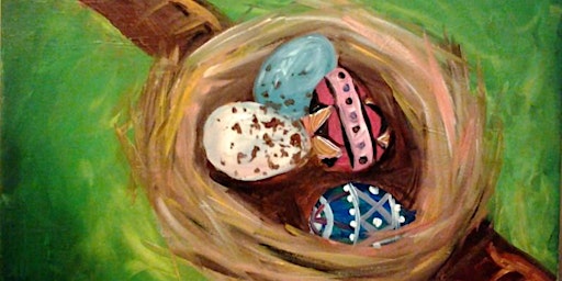 Primaire afbeelding van Good Morning, Let's Paint: Spring Easter Egg Nest - First Cup Of Coffee W/ Every Ticket