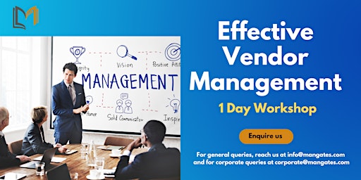 Primaire afbeelding van Effective Vendor Management 1 Day Training in Albuquerque, NM